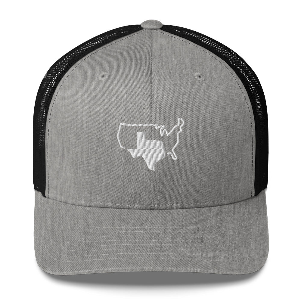 Grand Texas Trucker Hat in Heather/ Black