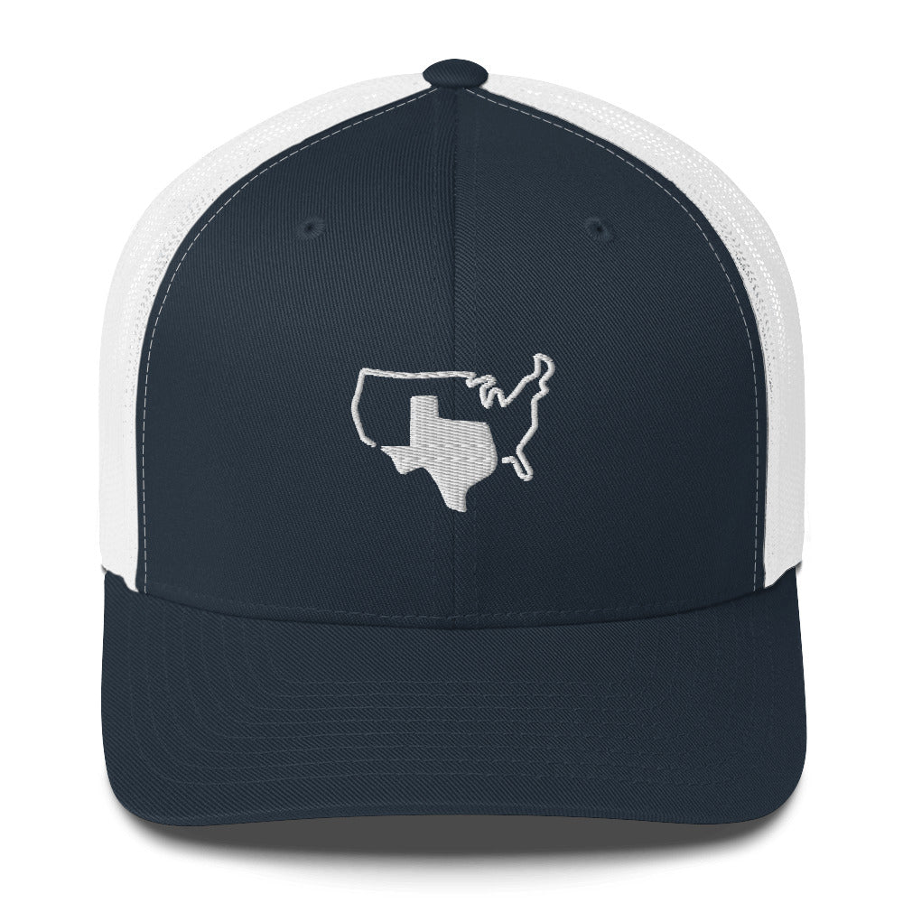 Grand Texas Trucker Hat in Navy/ White