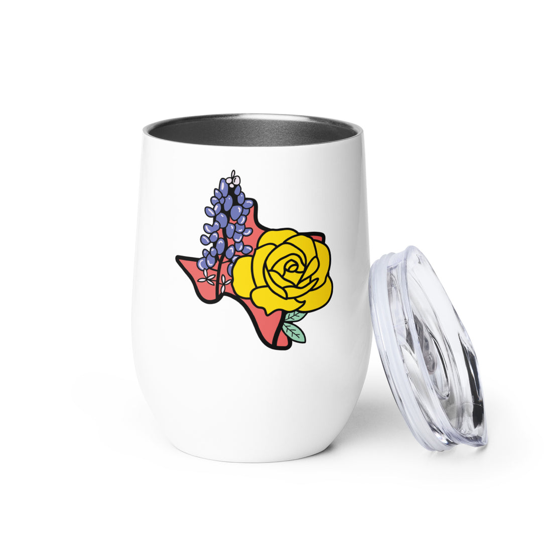 Texas Wildflower Wine Tumbler