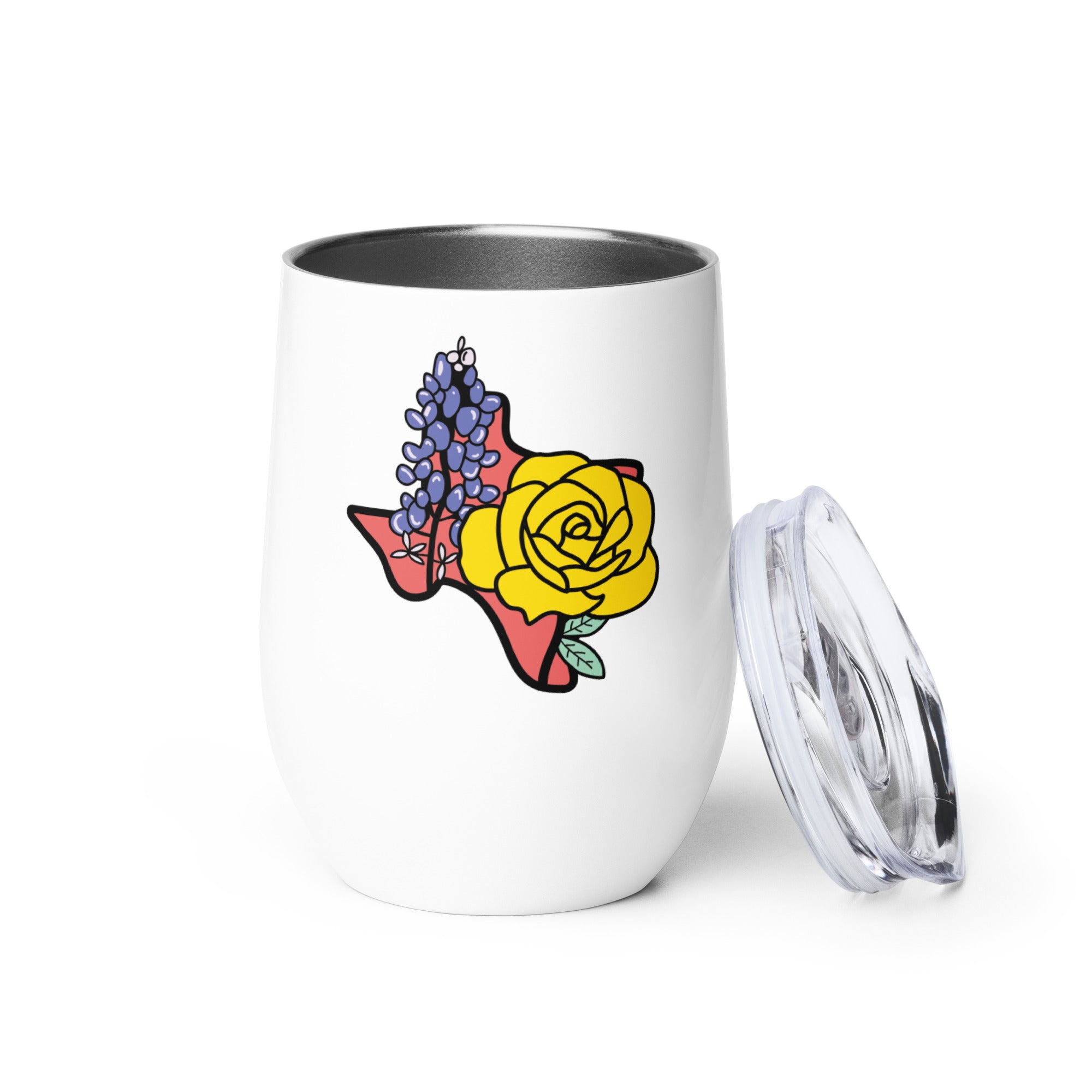 Texas Wildflower Wine Tumbler