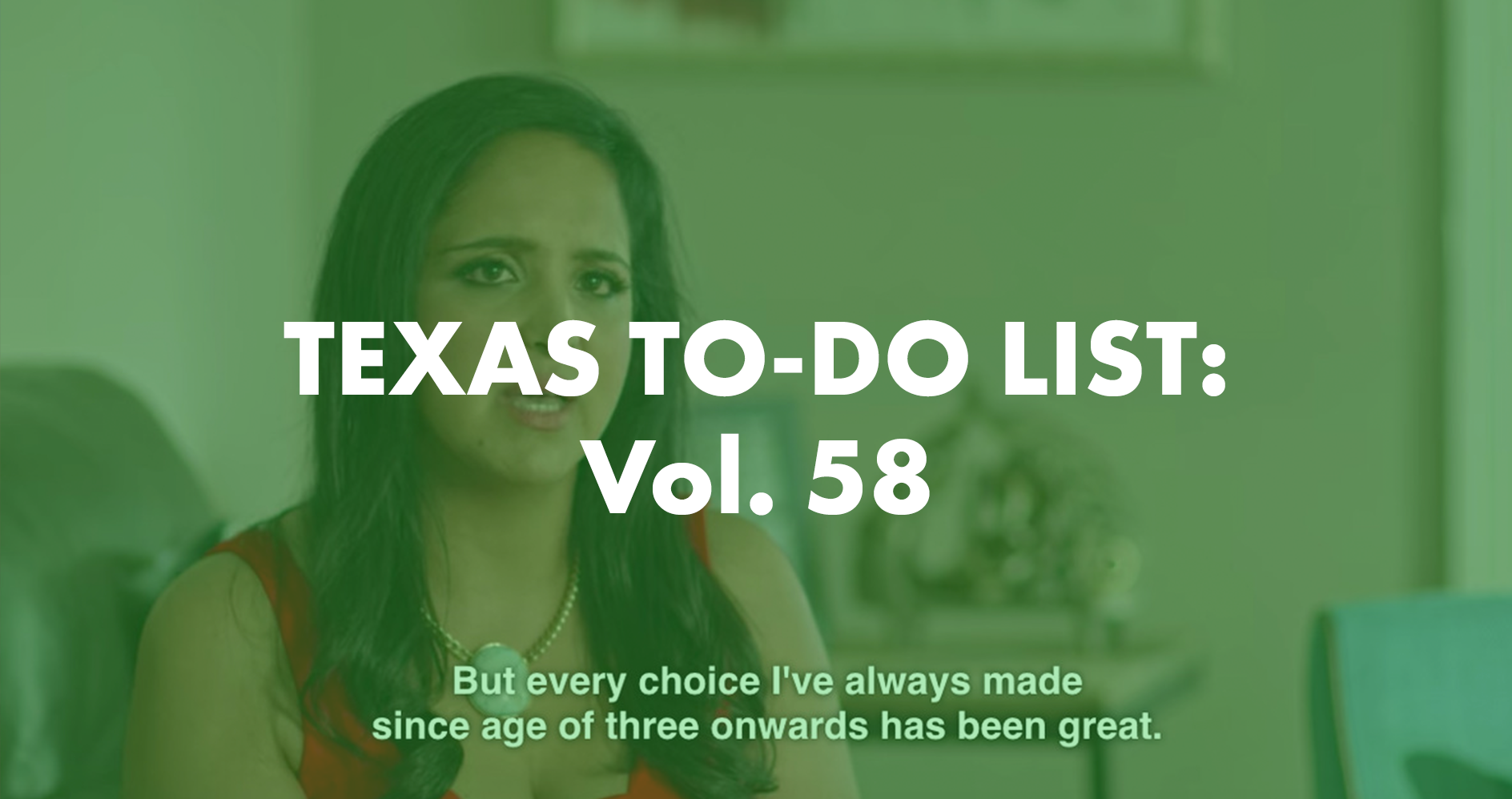 Texas To-Do List Vol. 58
