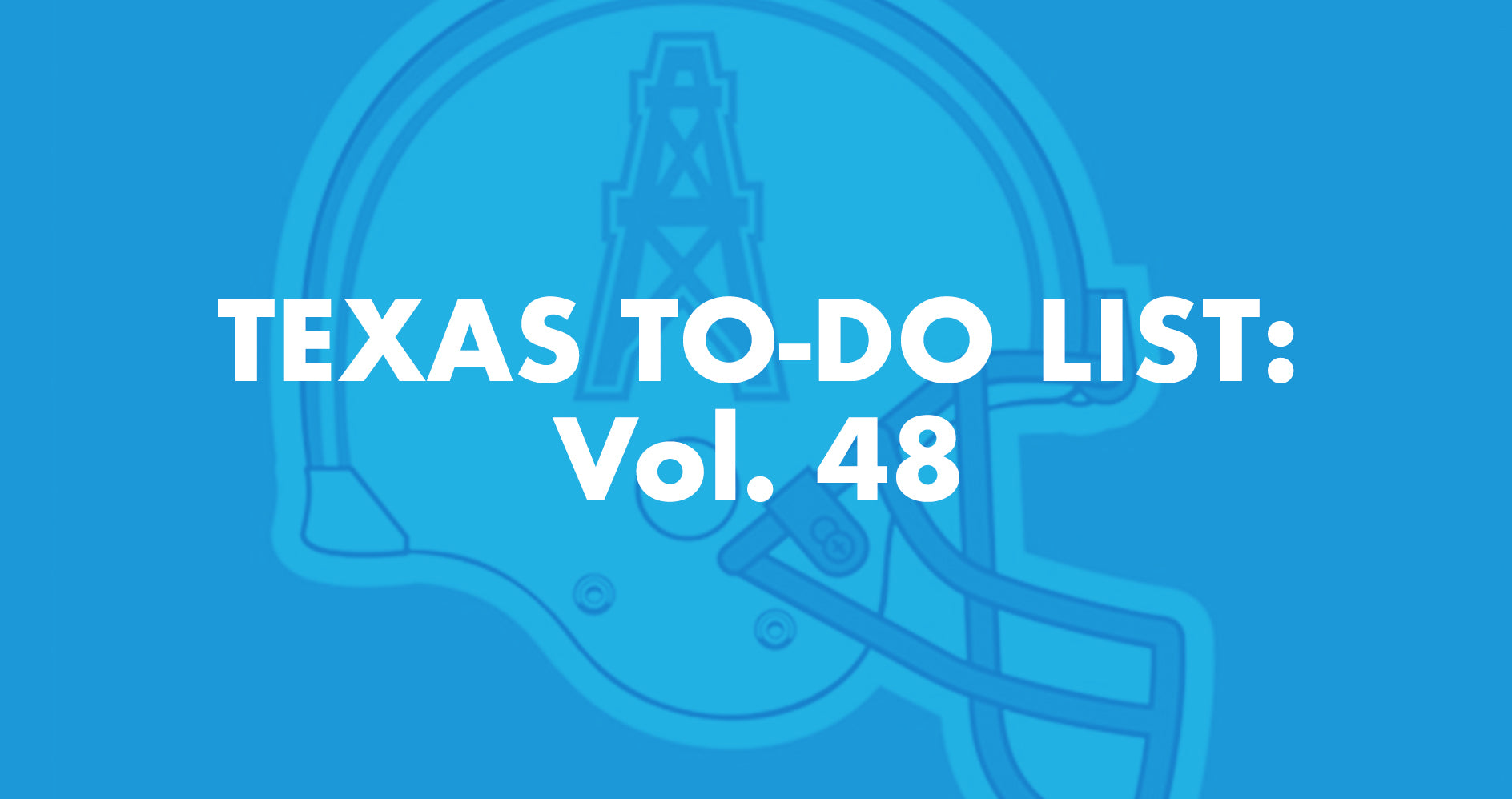 Texas To-Do List: Vol. 48