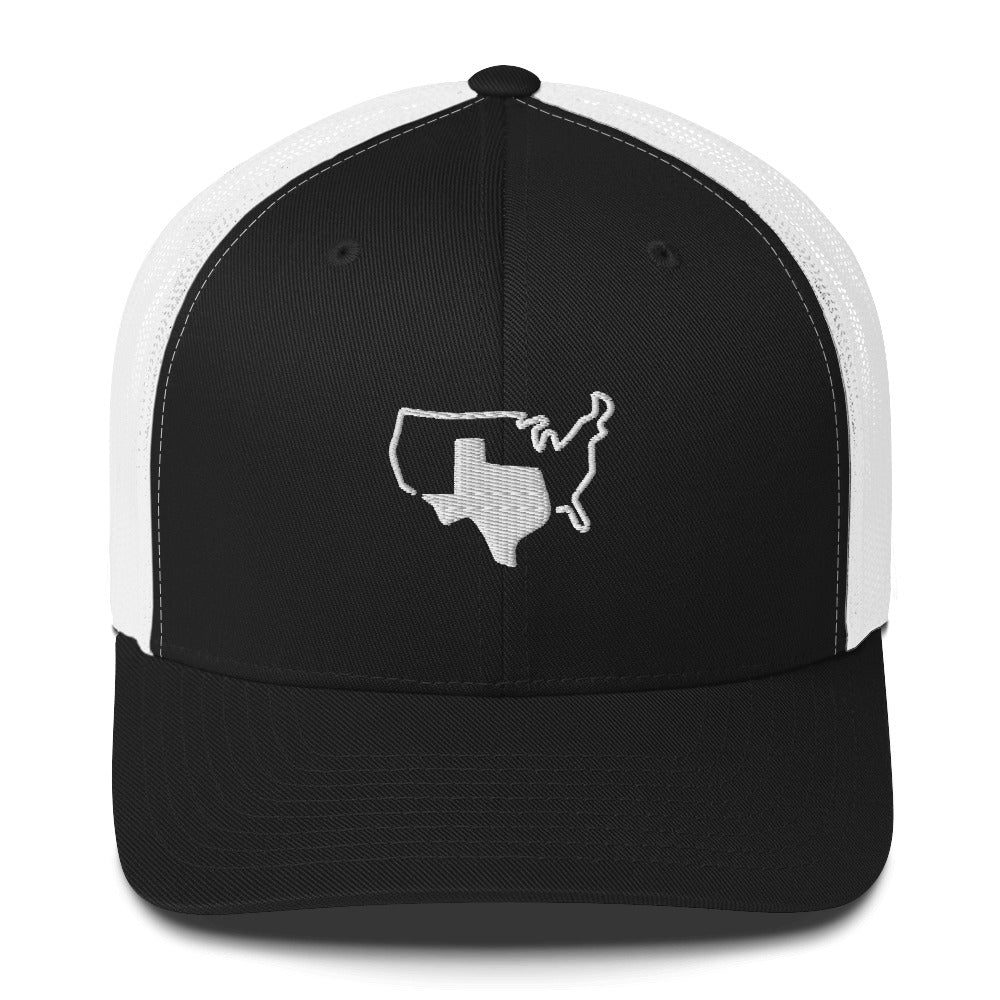 Grand Texas Trucker Hat in Black/ White